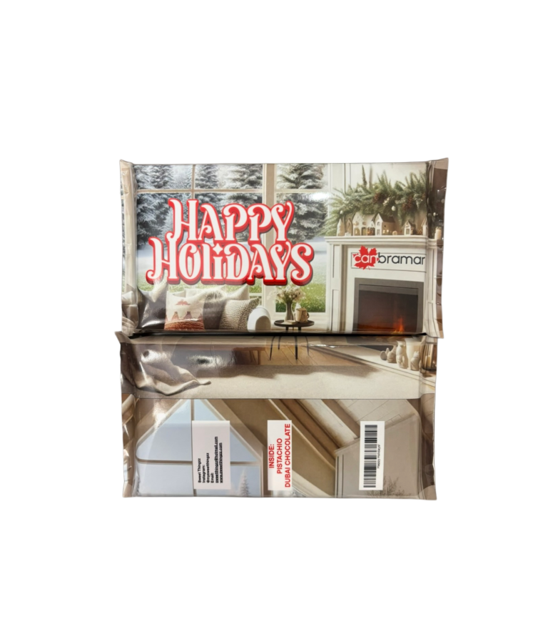 Custom Wrapped Chocolate Bars - A classic chocolate bar professionally wrapped with a custom design, message, or logo for personalized gifting. - Sweet Thingzz Toronto